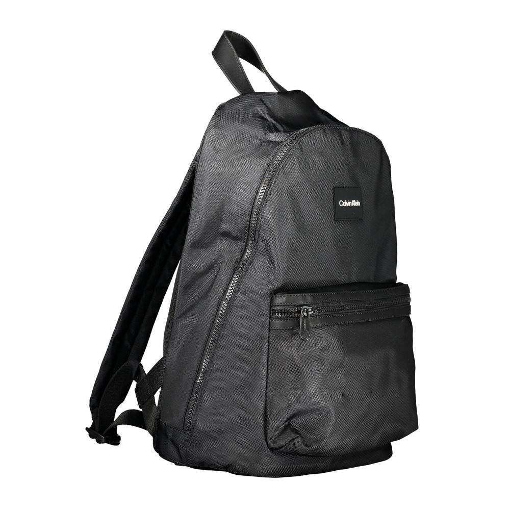 Black Polyester Backpack - ventzia