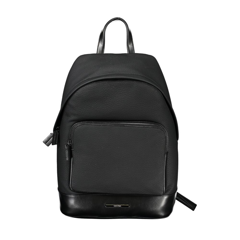 Black Polyester Backpack - ventzia