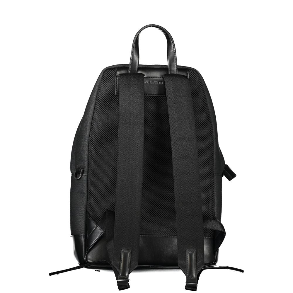 Black Polyester Backpack - ventzia