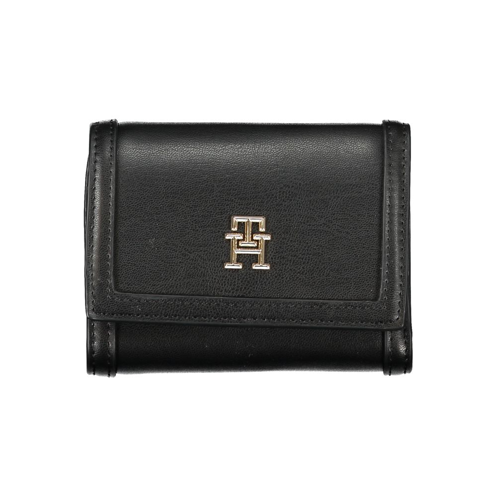 Black Polyurethane Women Wallet - ventzia