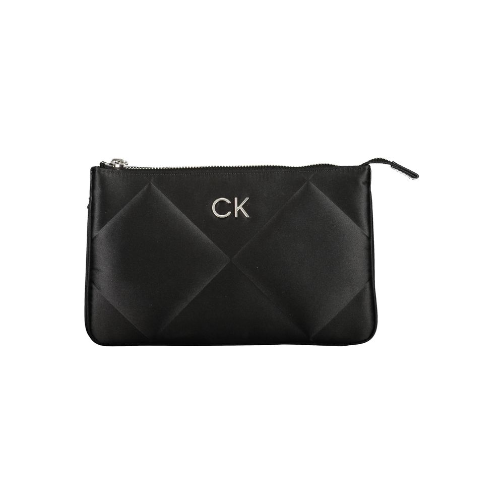 Black Polyester Handbag - ventzia