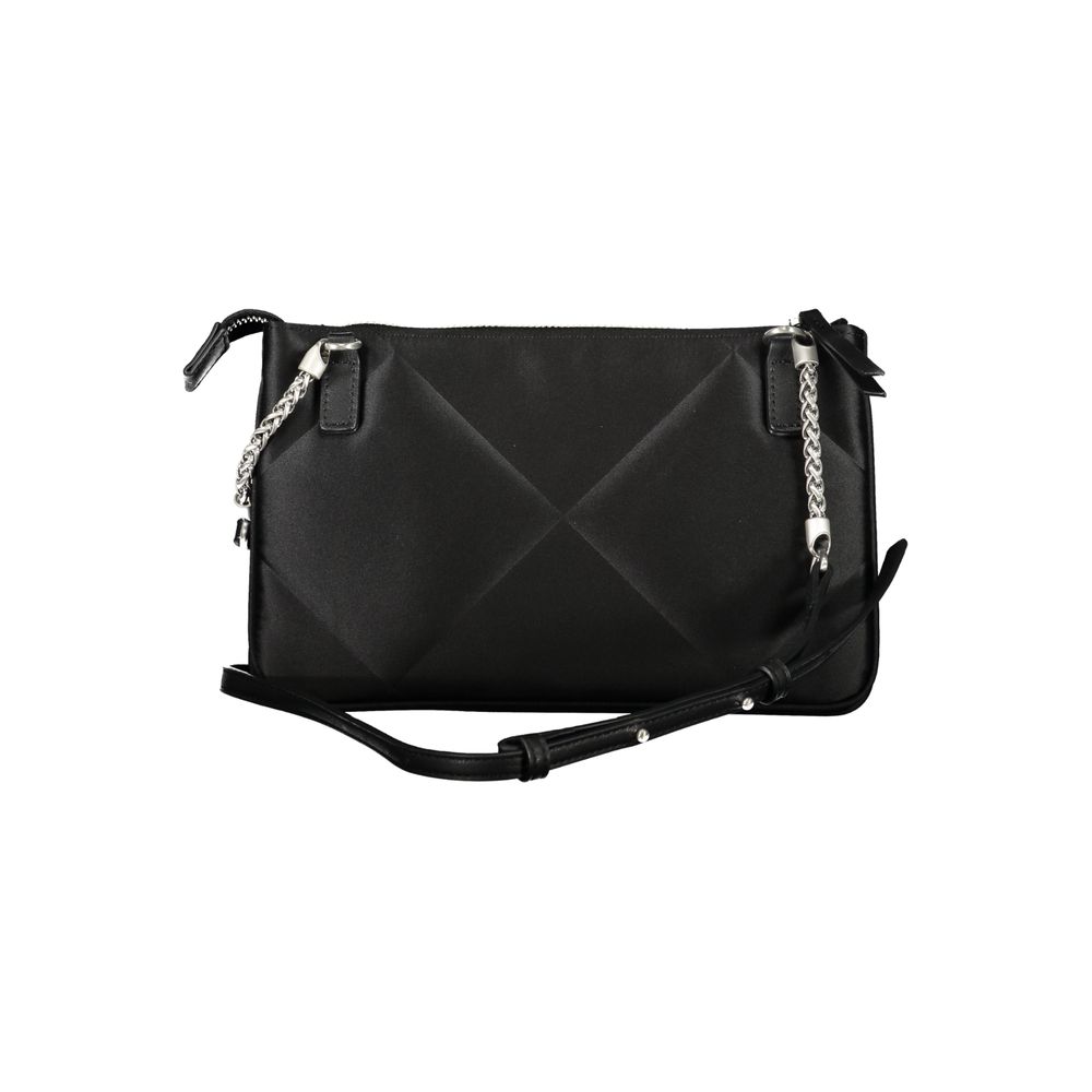Black Polyester Handbag - ventzia