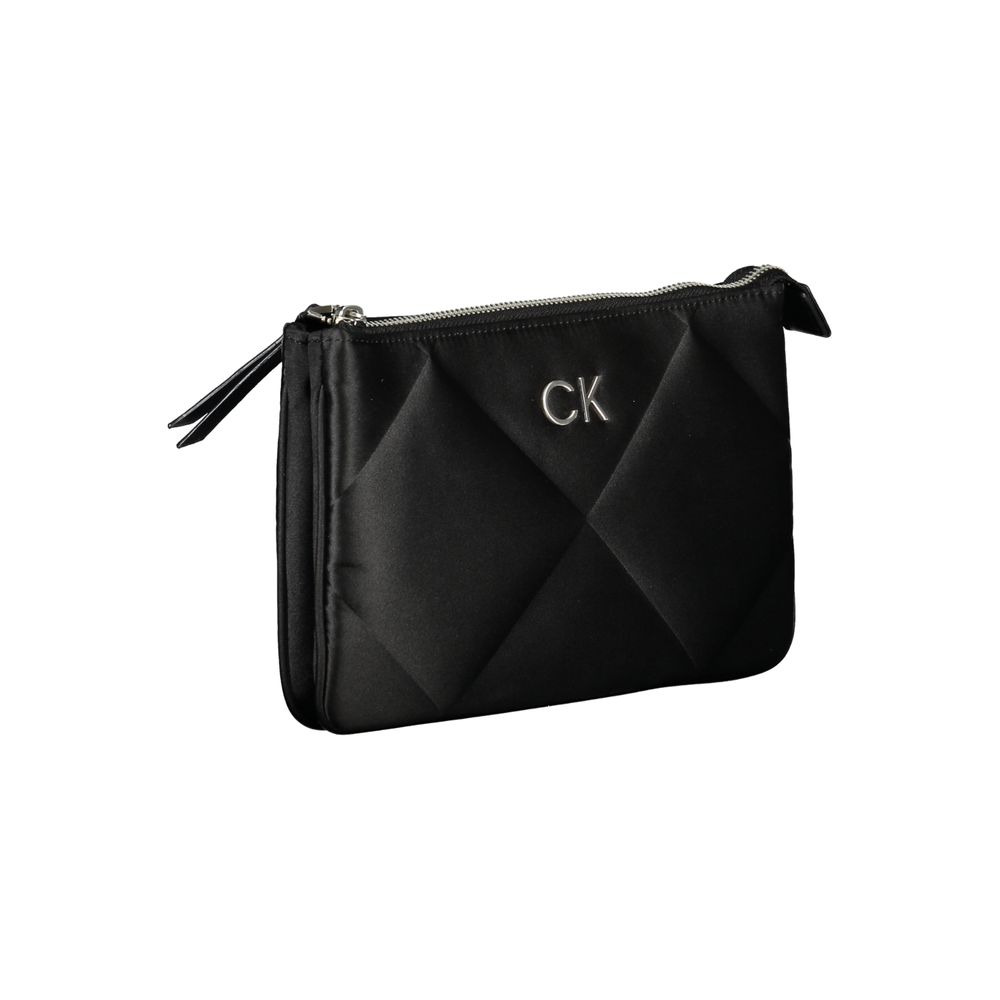 Black Polyester Handbag - ventzia