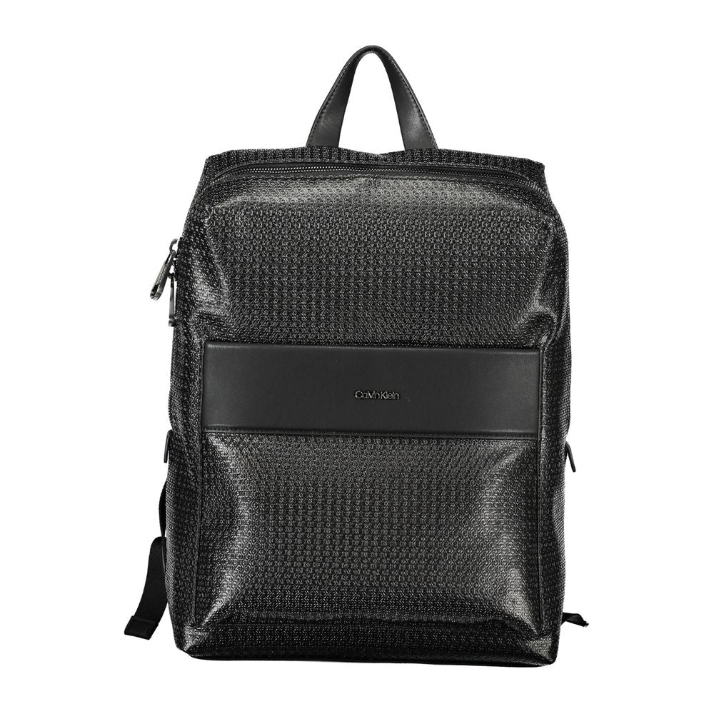 Black Polyester Backpack - ventzia