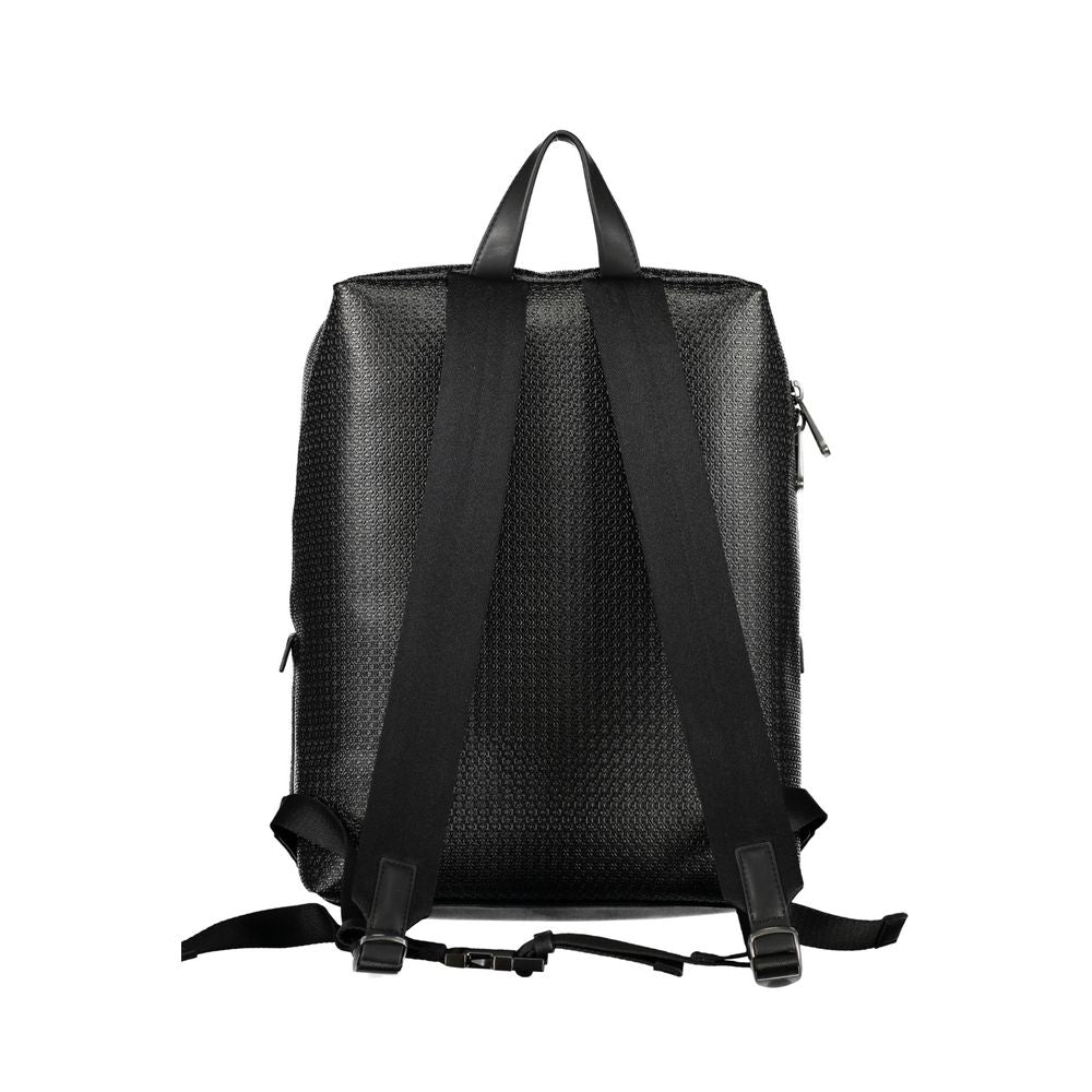 Black Polyester Backpack - ventzia