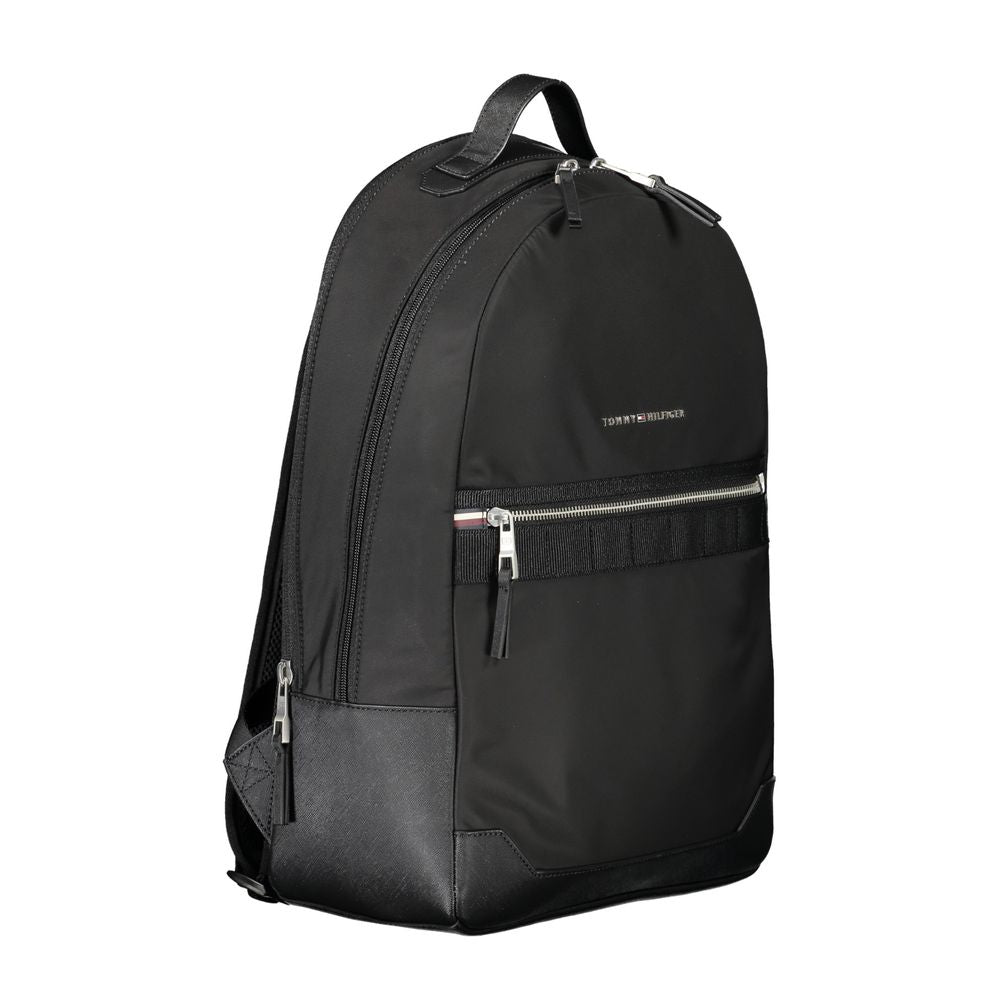 Black Polyester Backpack - ventzia