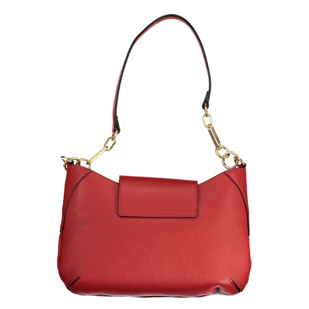 Red Polyethylene Women Handbag - ventzia