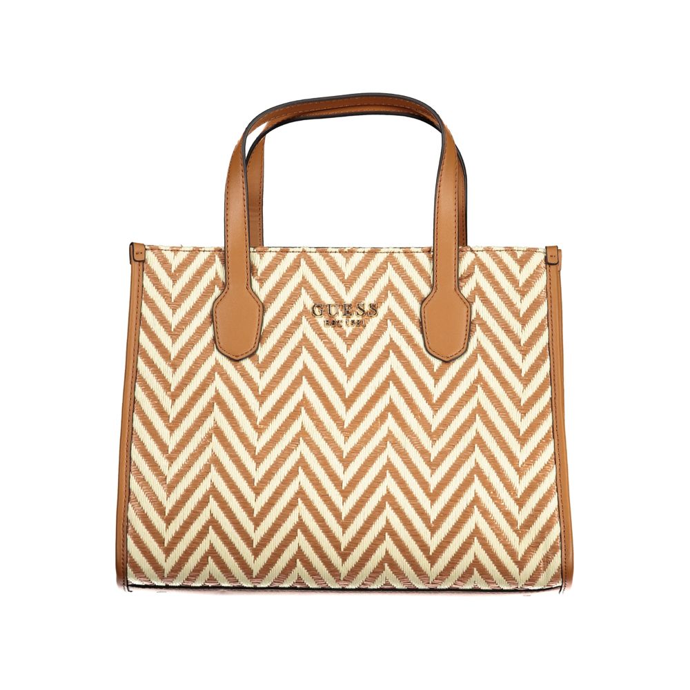 Brown Cotton Handbag - ventzia