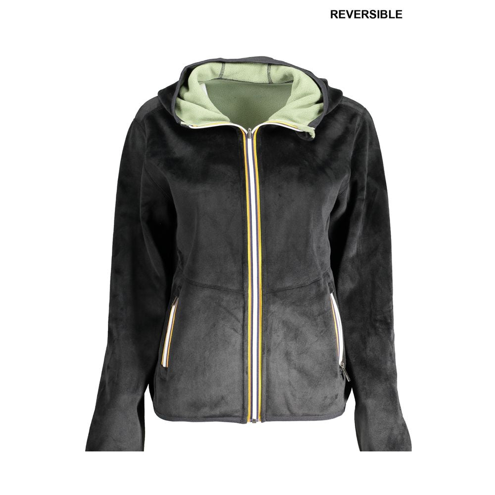 Black Polyester Sweater - ventzia