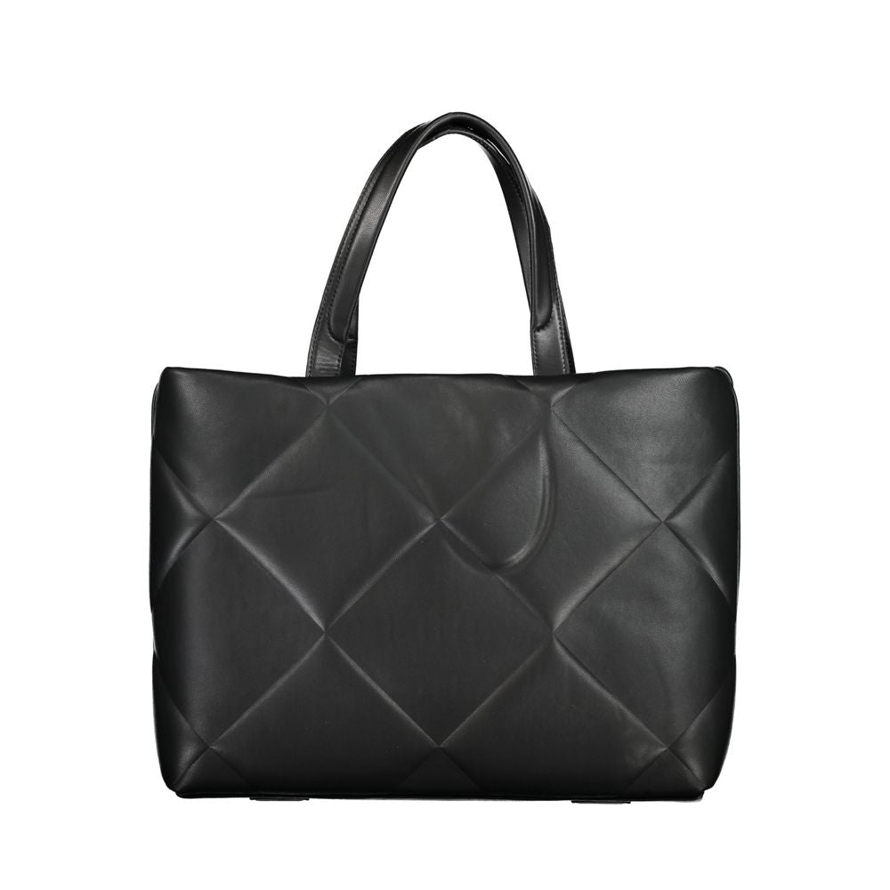 Black Cotton Handbag - ventzia
