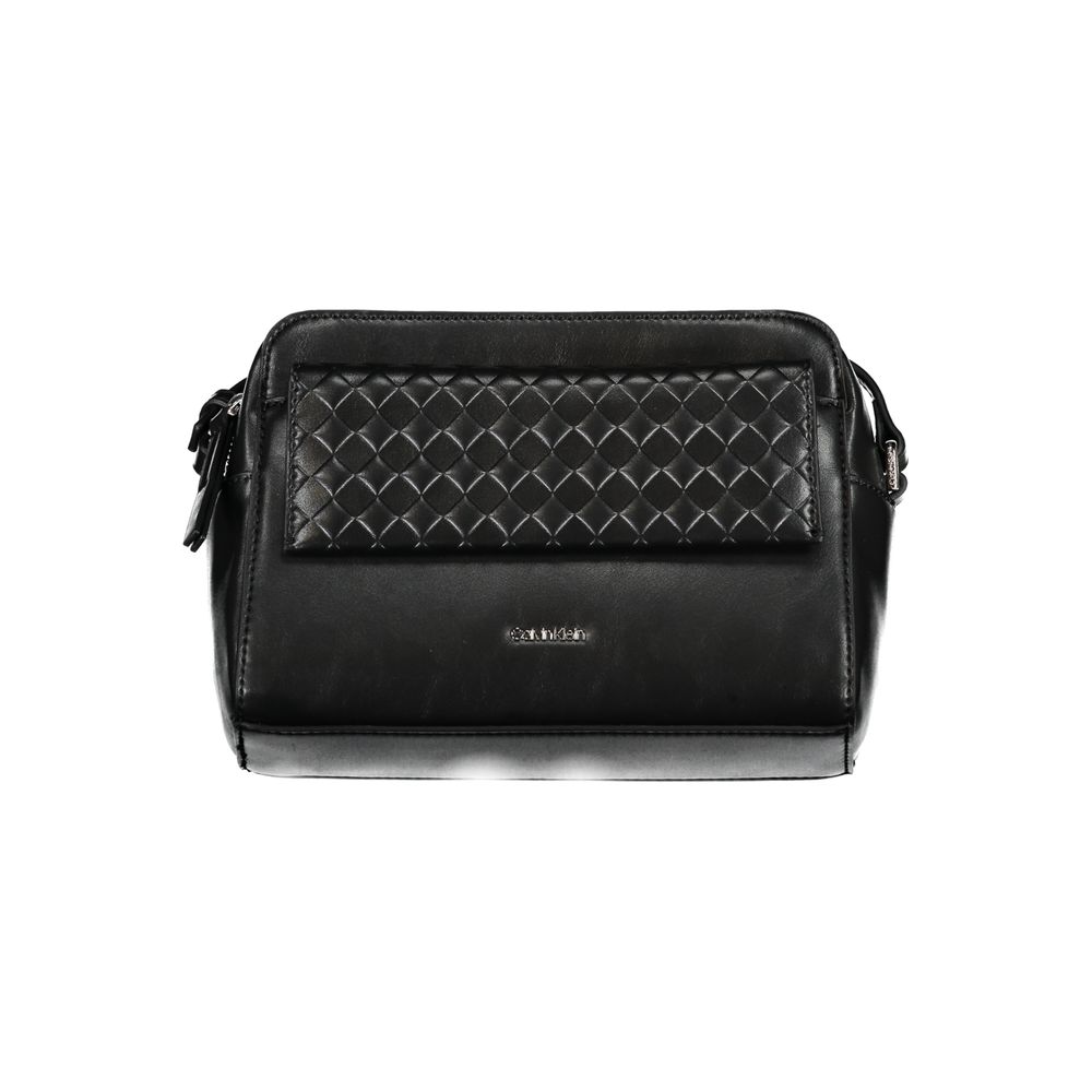 Black Polyester Handbag - ventzia