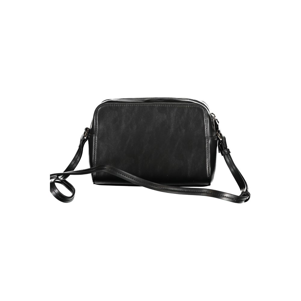 Black Polyester Handbag - ventzia