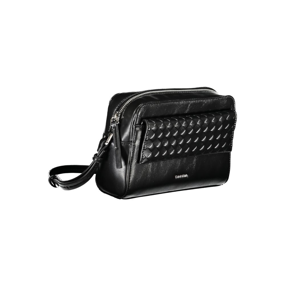 Black Polyester Handbag - ventzia
