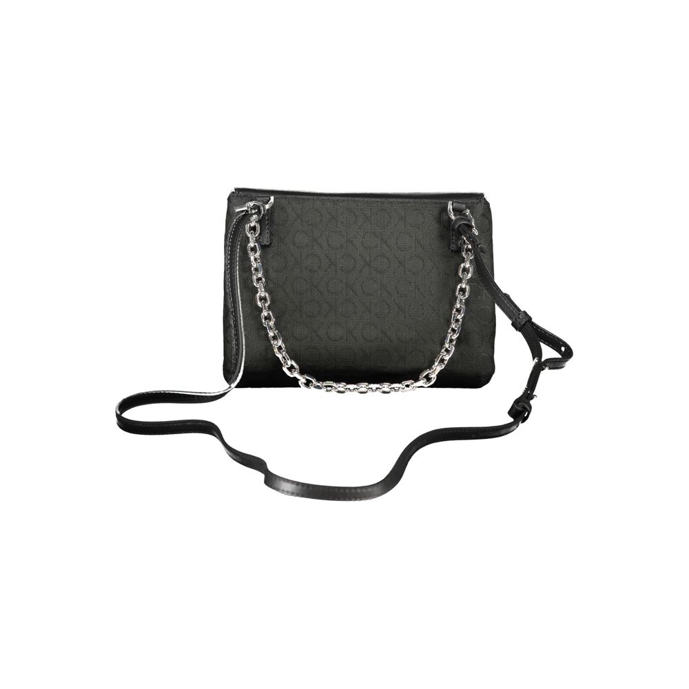 Black Polyester Handbag - ventzia