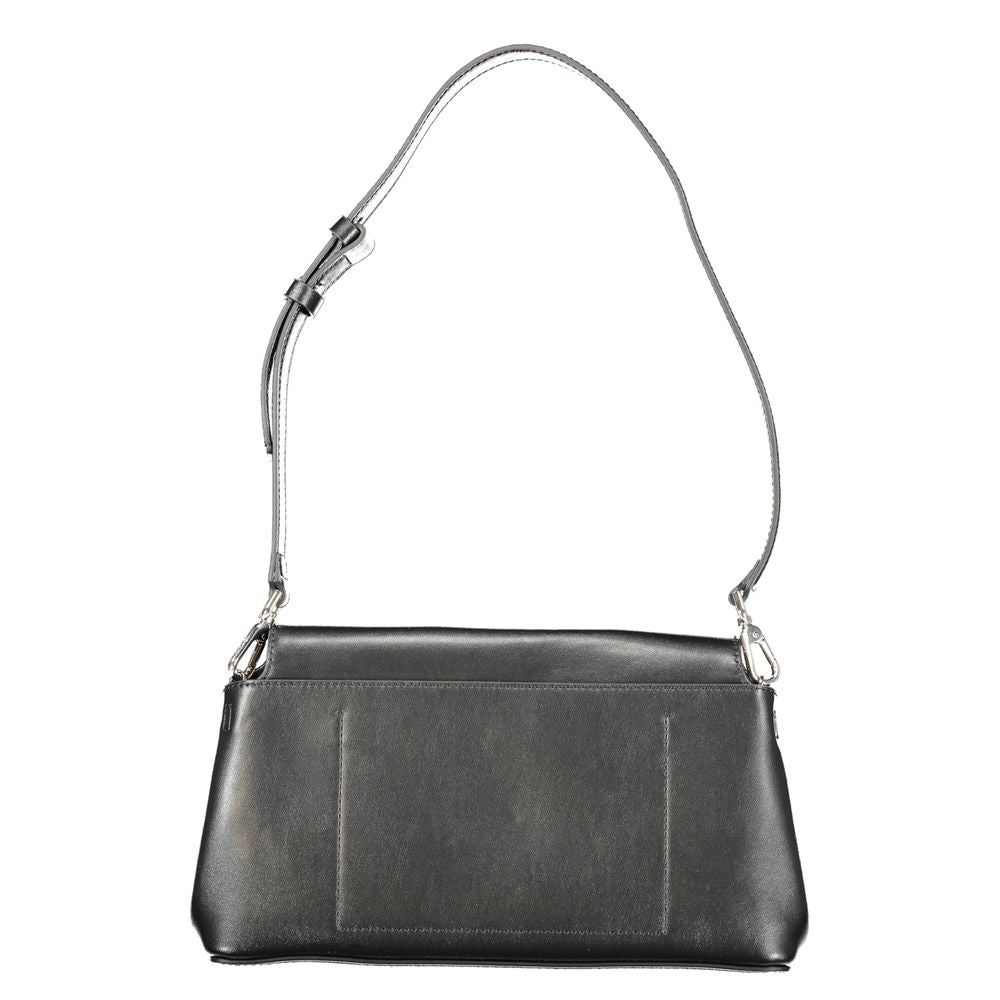 Black Polyester Handbag - ventzia