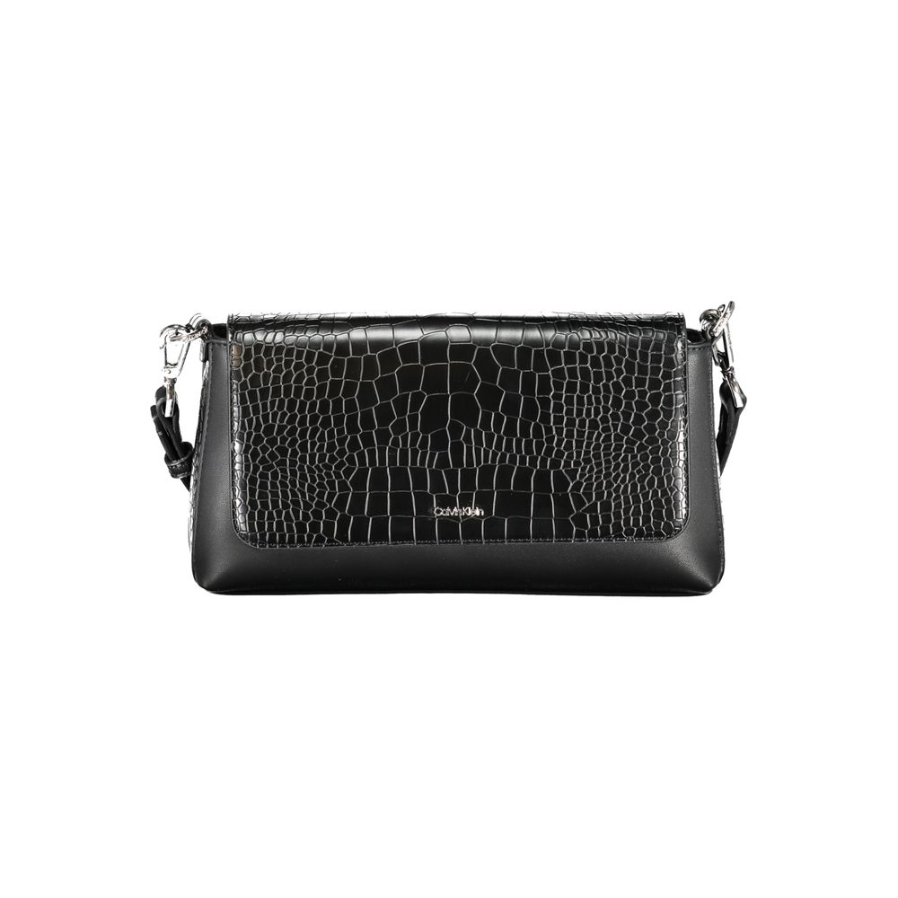 Black Polyester Handbag - ventzia