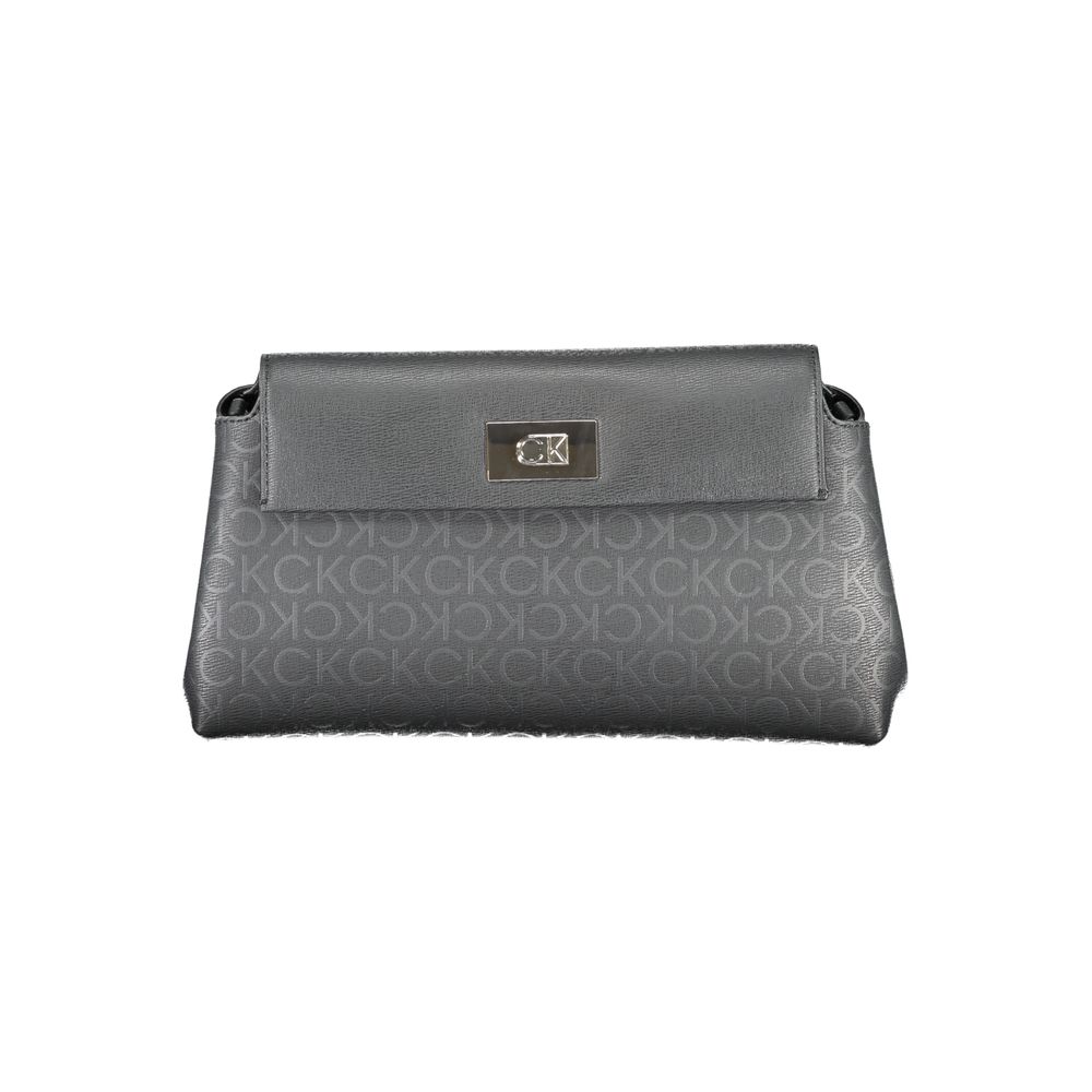 Black Polyester Handbag - ventzia
