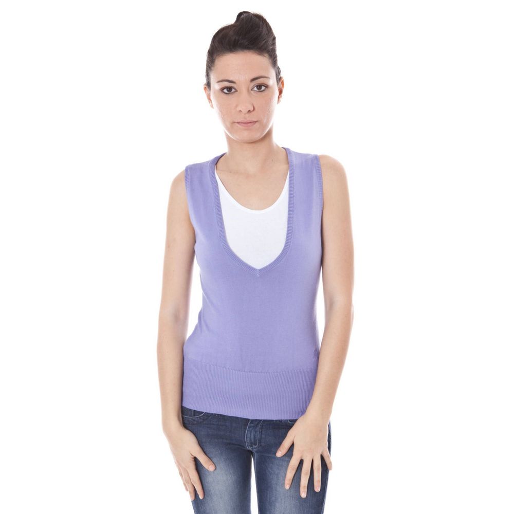 Purple Cotton Sweater - ventzia