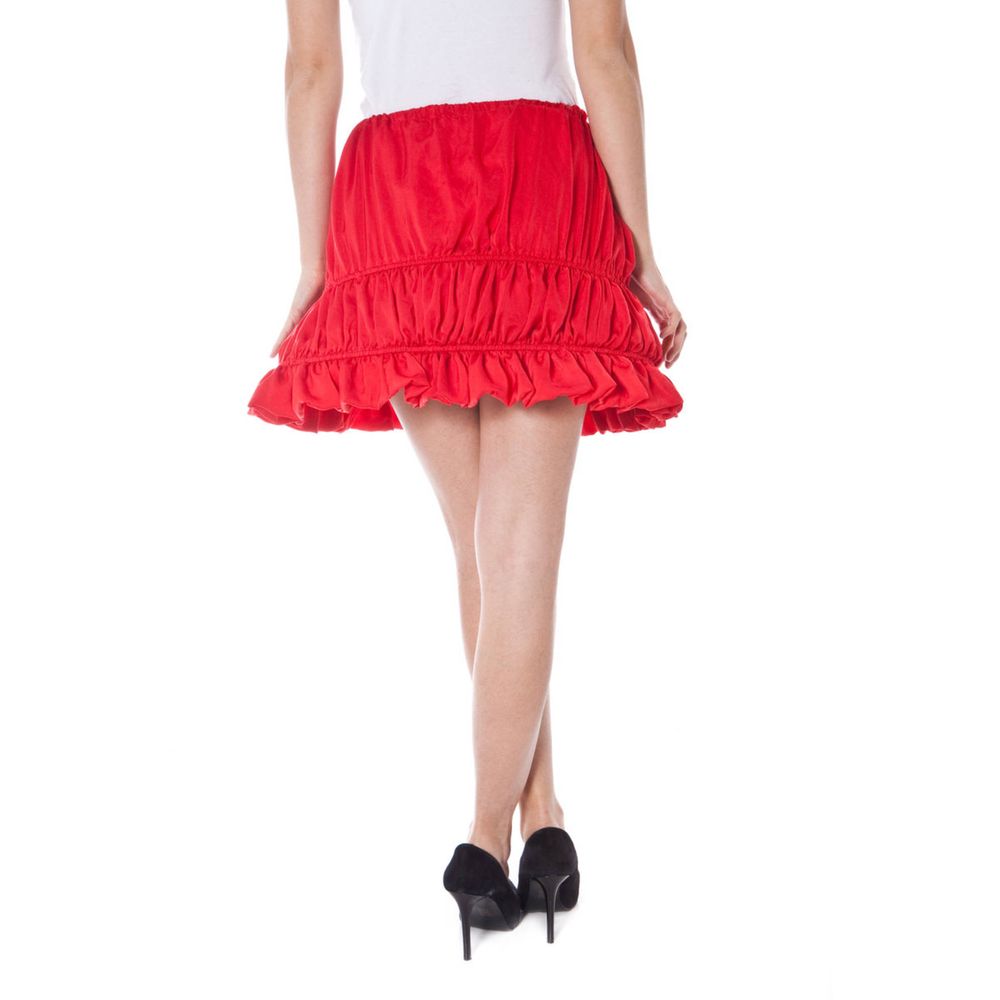 Red Polyester Skirt - ventzia