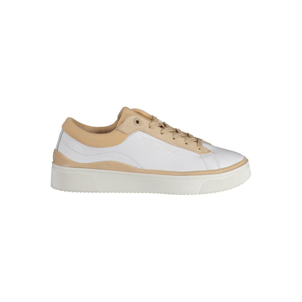 White Polyester Sneaker - ventzia