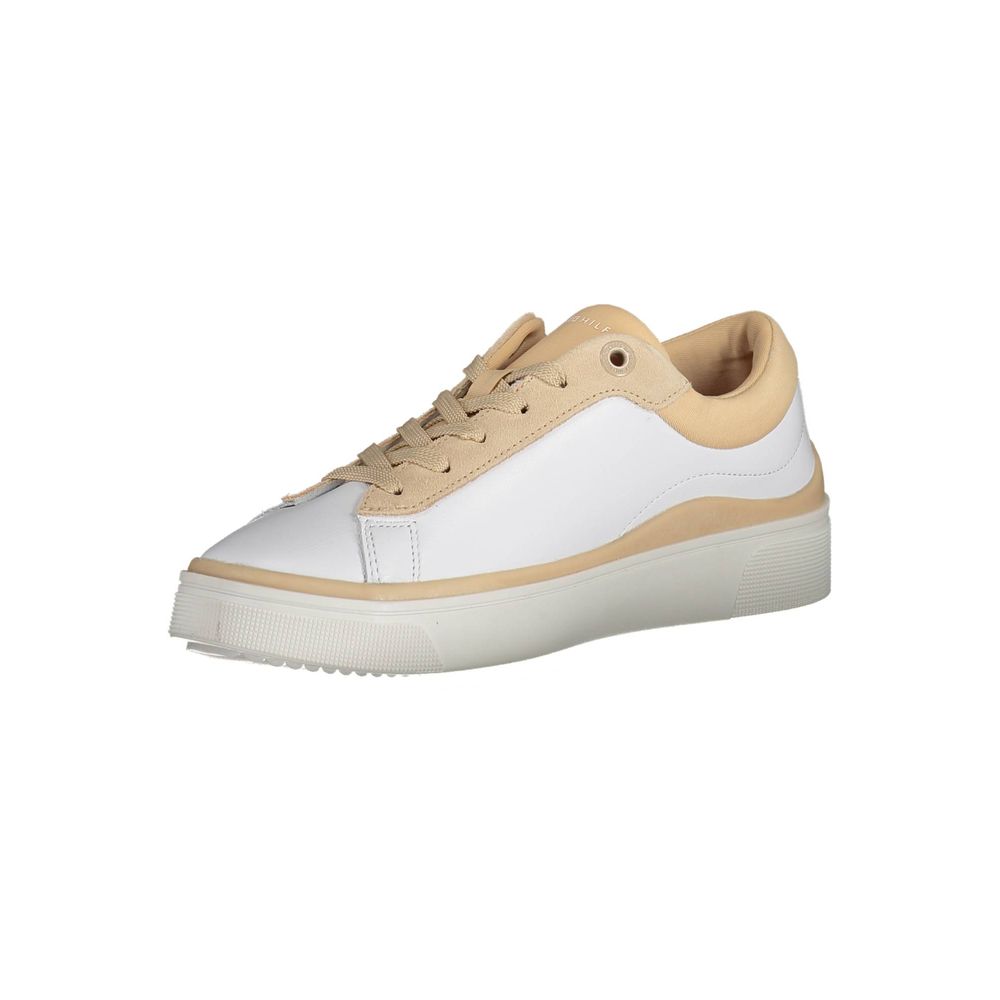 White Polyester Sneaker - ventzia