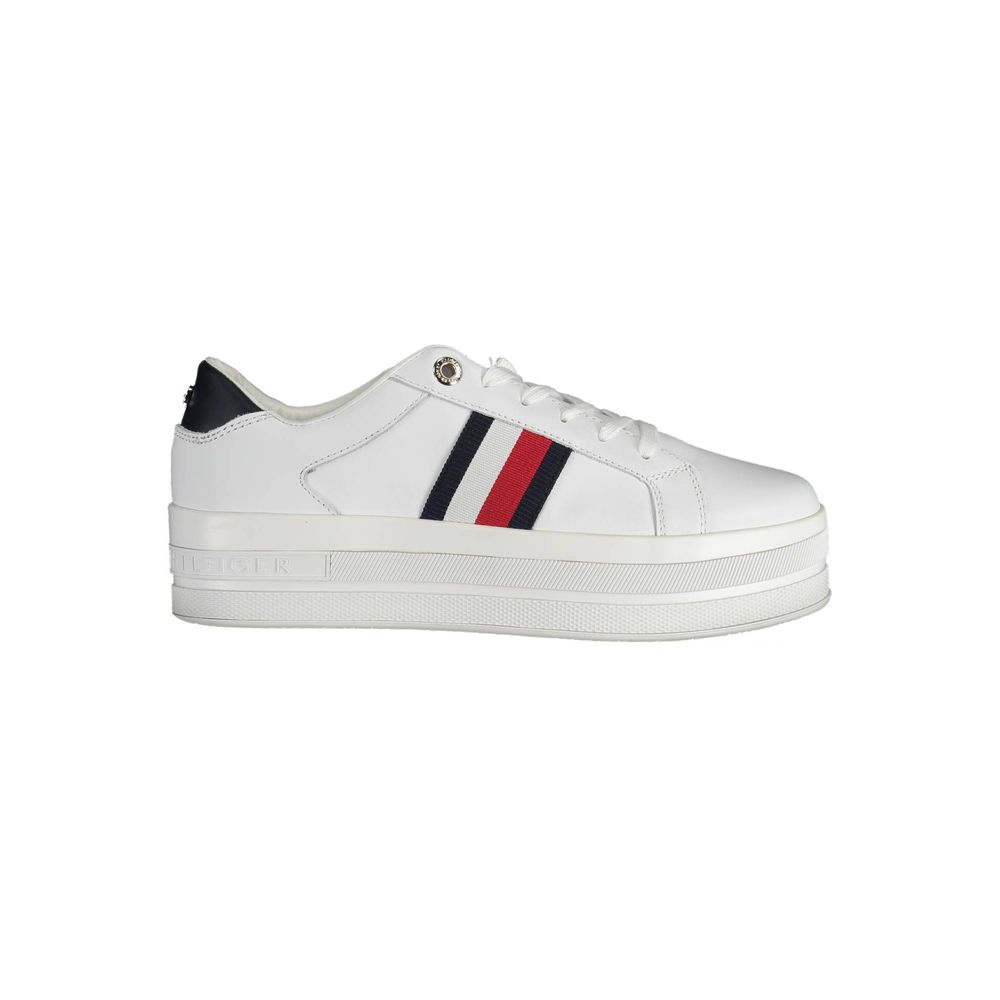 White Polyester Sneaker - ventzia