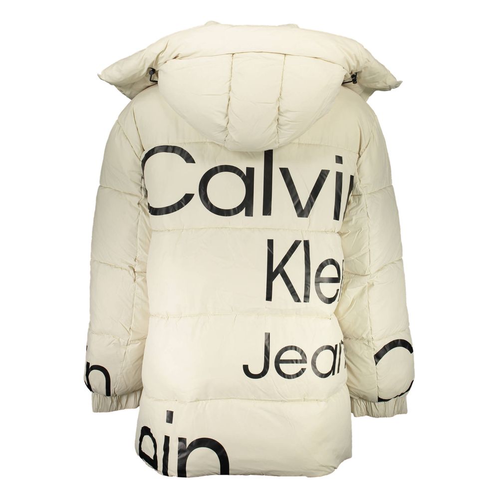Beige Polyester Jacket - ventzia