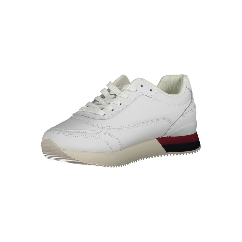 White Polyester Sneaker - ventzia