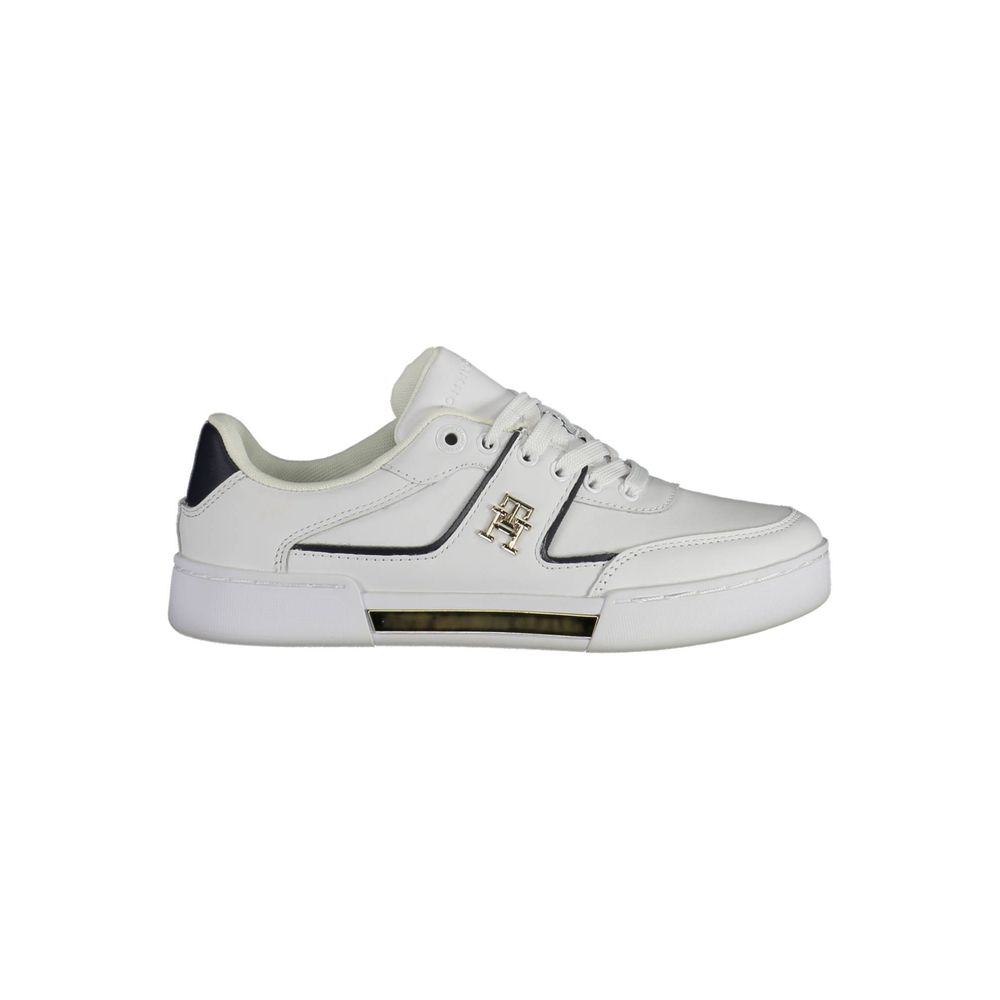 White Polyester Sneaker - ventzia