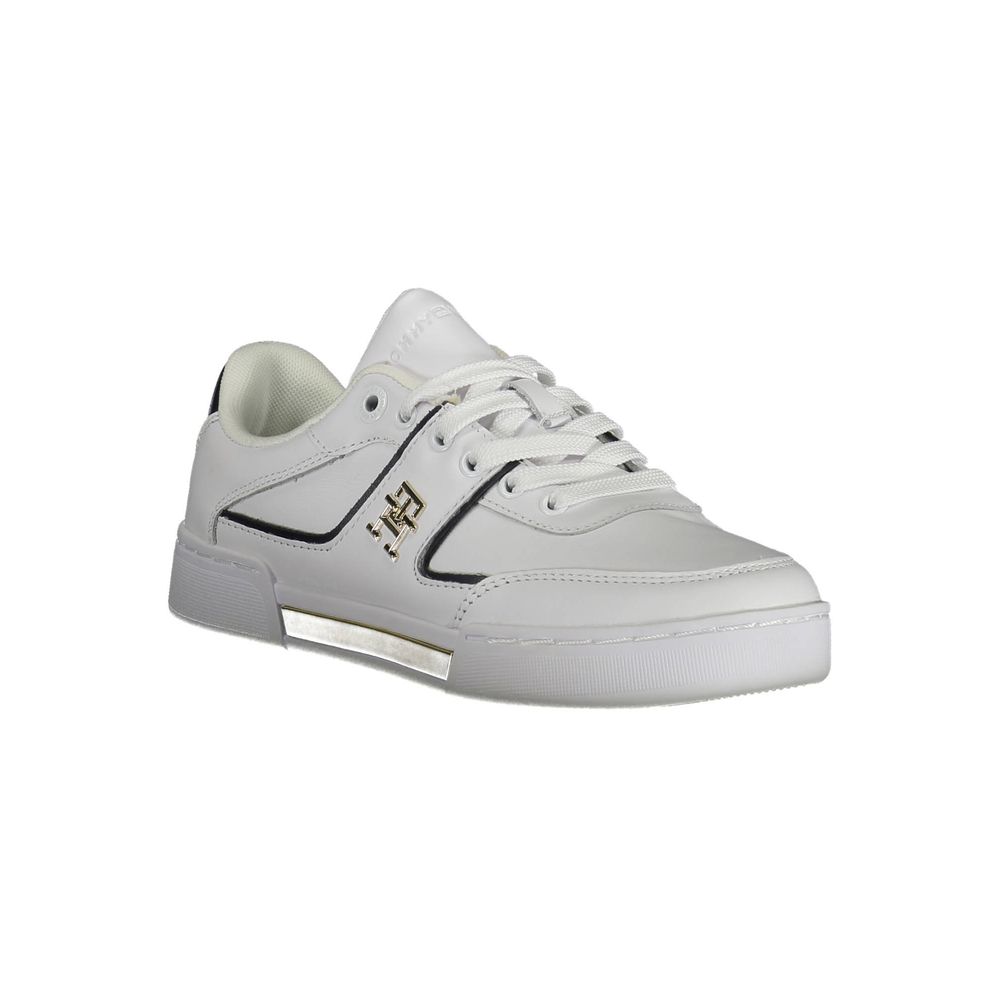 White Polyester Sneaker - ventzia