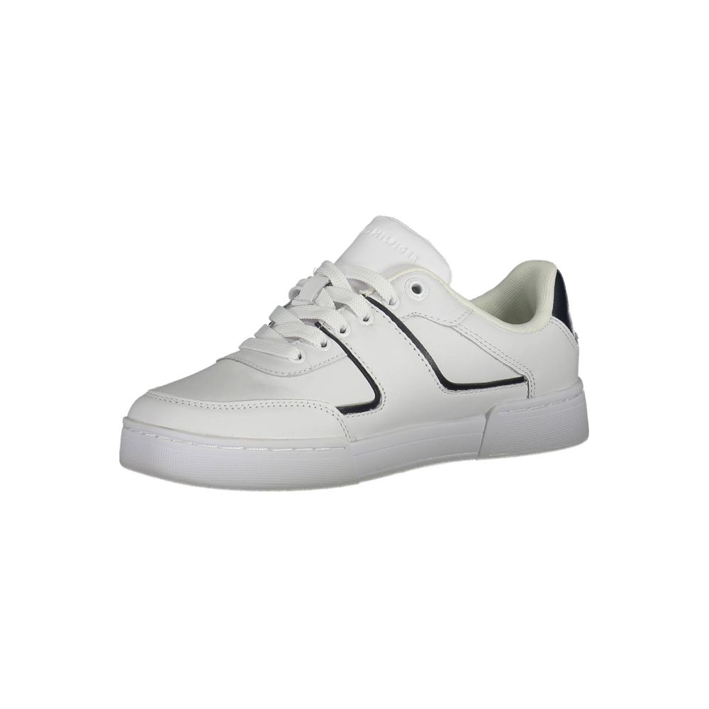 White Polyester Sneaker - ventzia