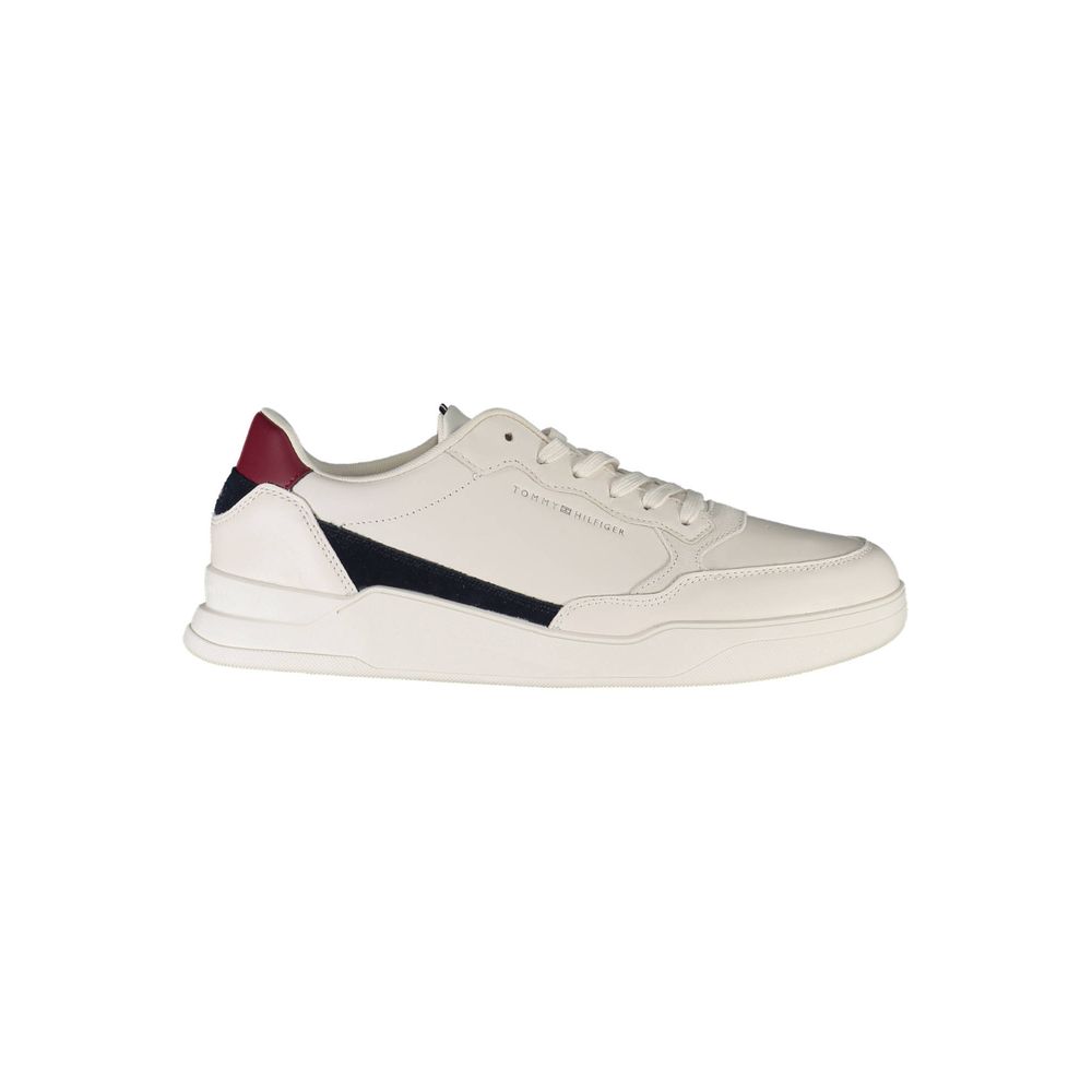 White Polyester Sneaker - ventzia