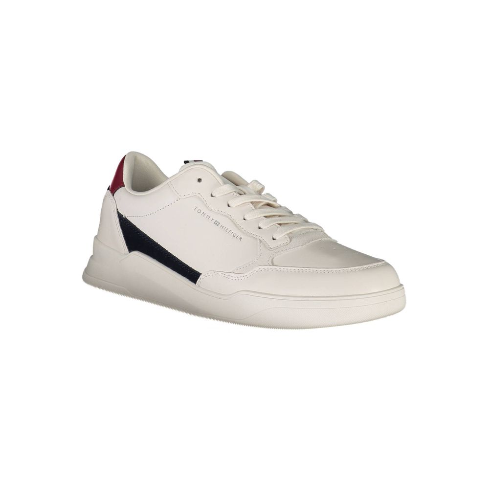 White Polyester Sneaker - ventzia