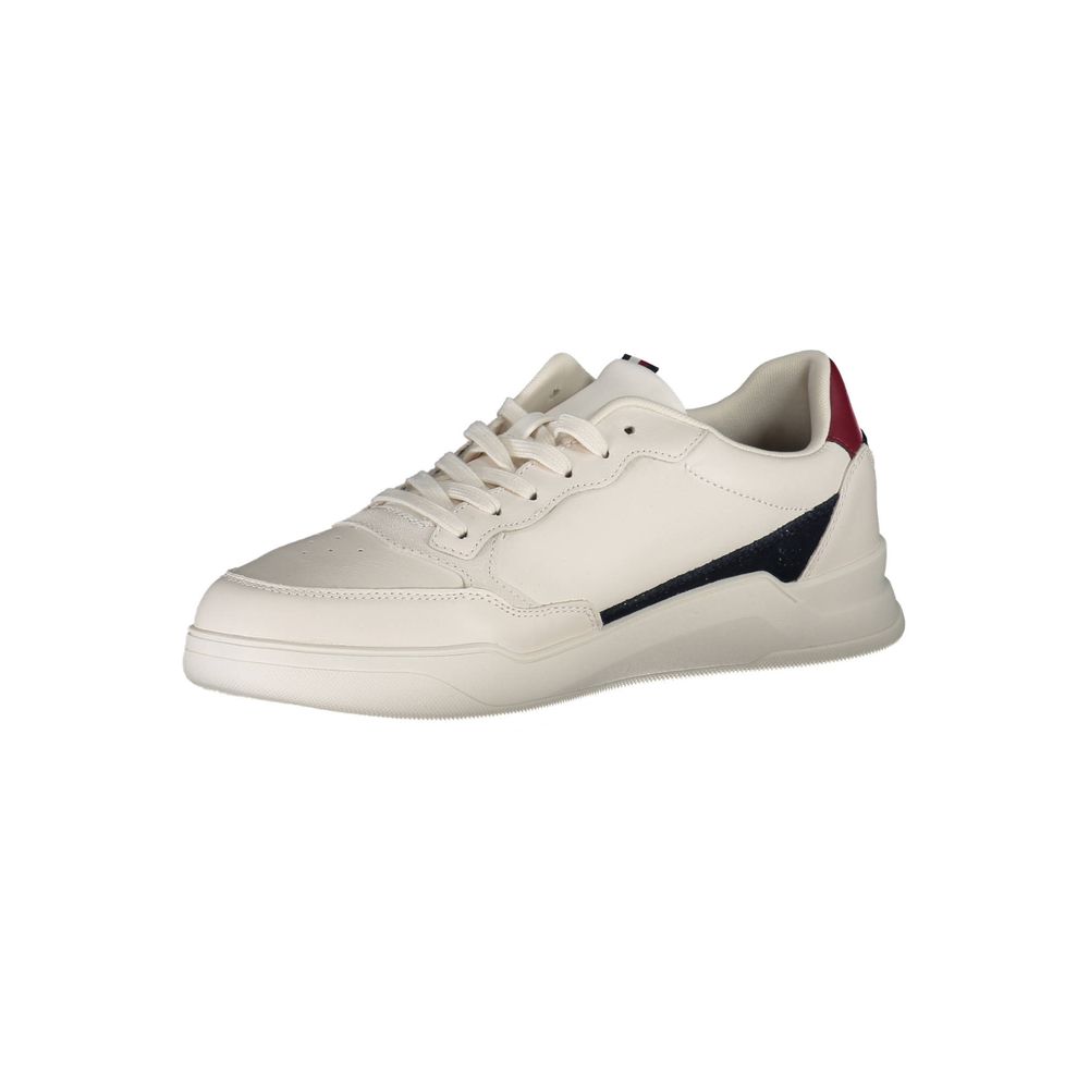 White Polyester Sneaker - ventzia