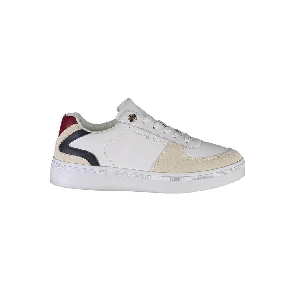 White Polyester Sneaker - ventzia
