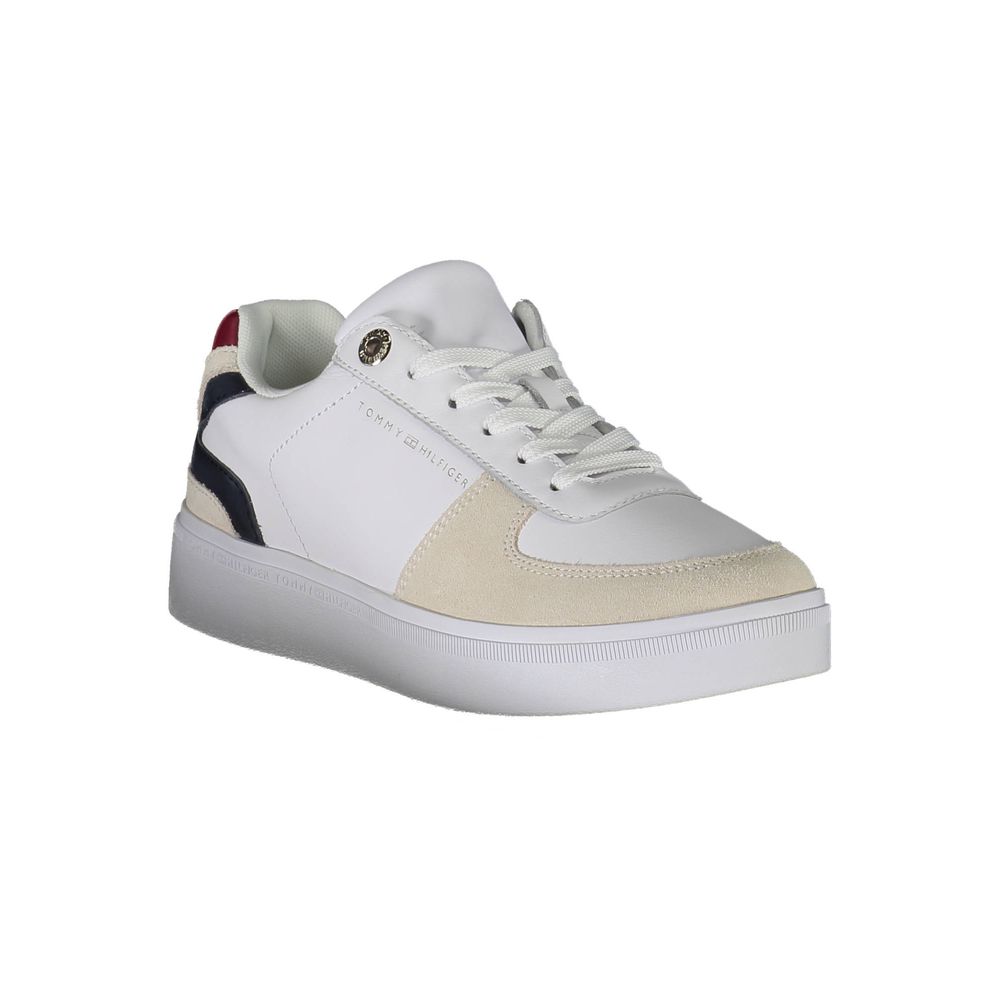 White Polyester Sneaker - ventzia