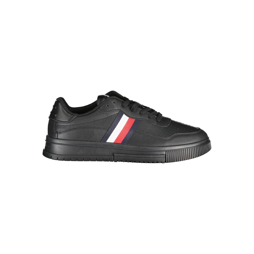 Black Leather Men's Sneaker - ventzia