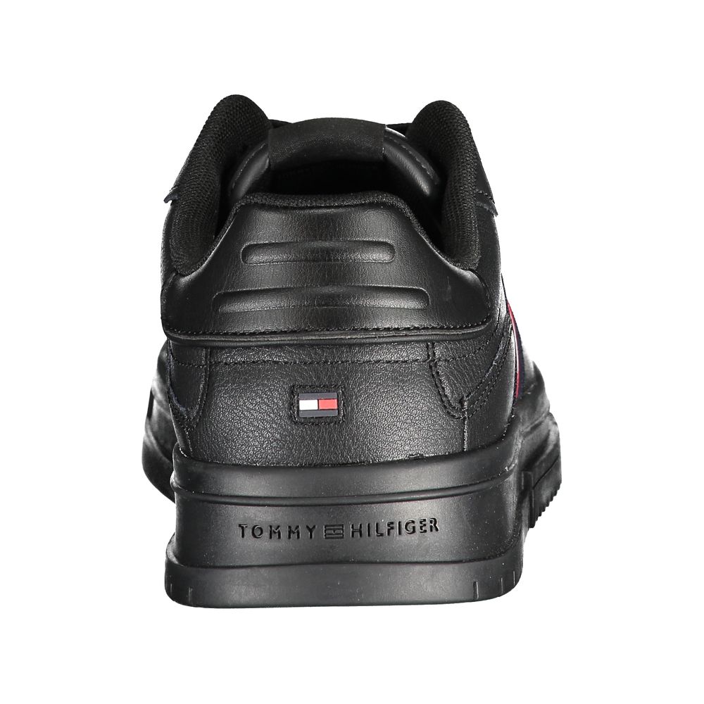 Black Leather Men's Sneaker - ventzia