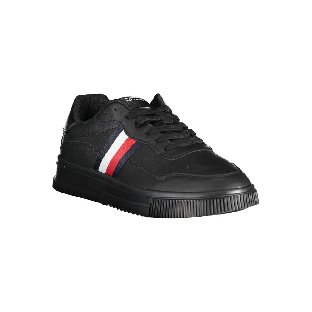 Black Leather Men's Sneaker - ventzia