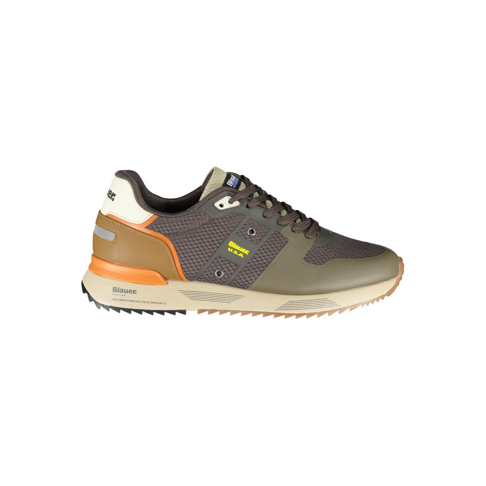 Brown Polyester Sneaker - ventzia