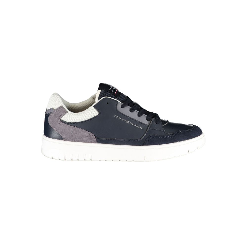 Blue Polyester Sneaker - ventzia