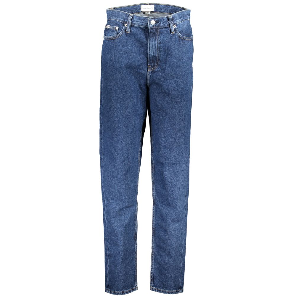 Blu Cotton Women Jeans - ventzia