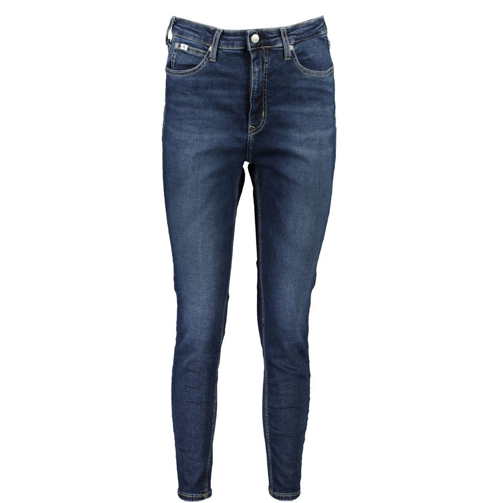 Blu Cotton Womens Jeans - ventzia