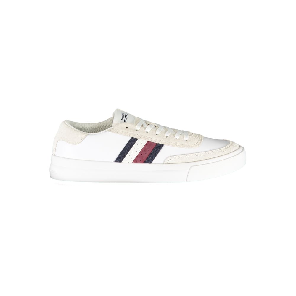 White Polyester Sneaker - ventzia