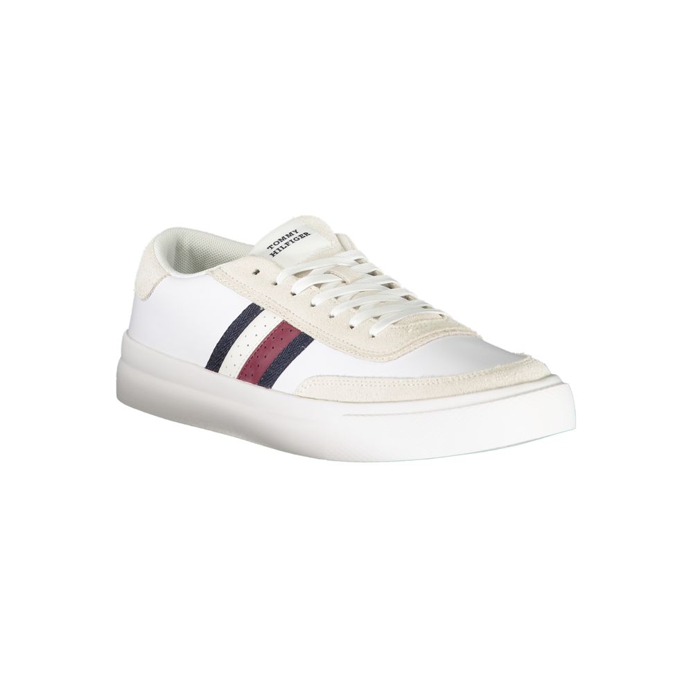 White Polyester Sneaker - ventzia