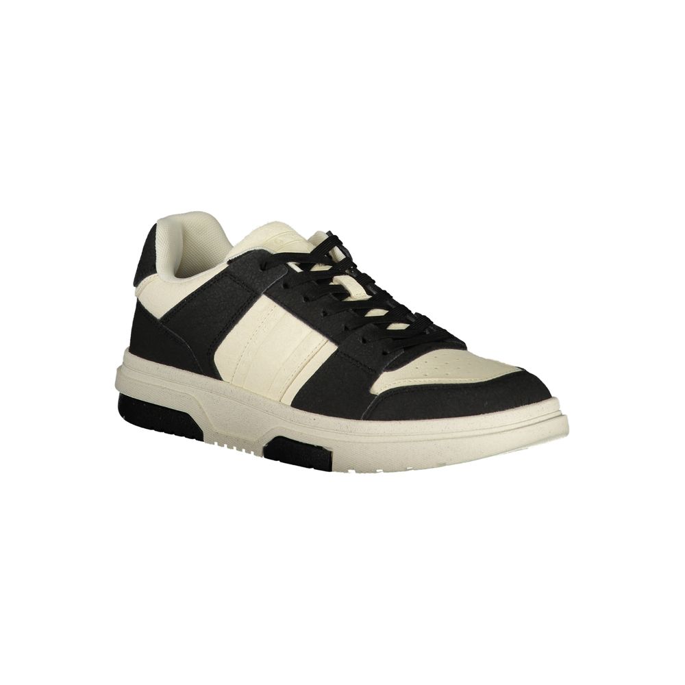 Black Polyester Men's Sneaker - ventzia