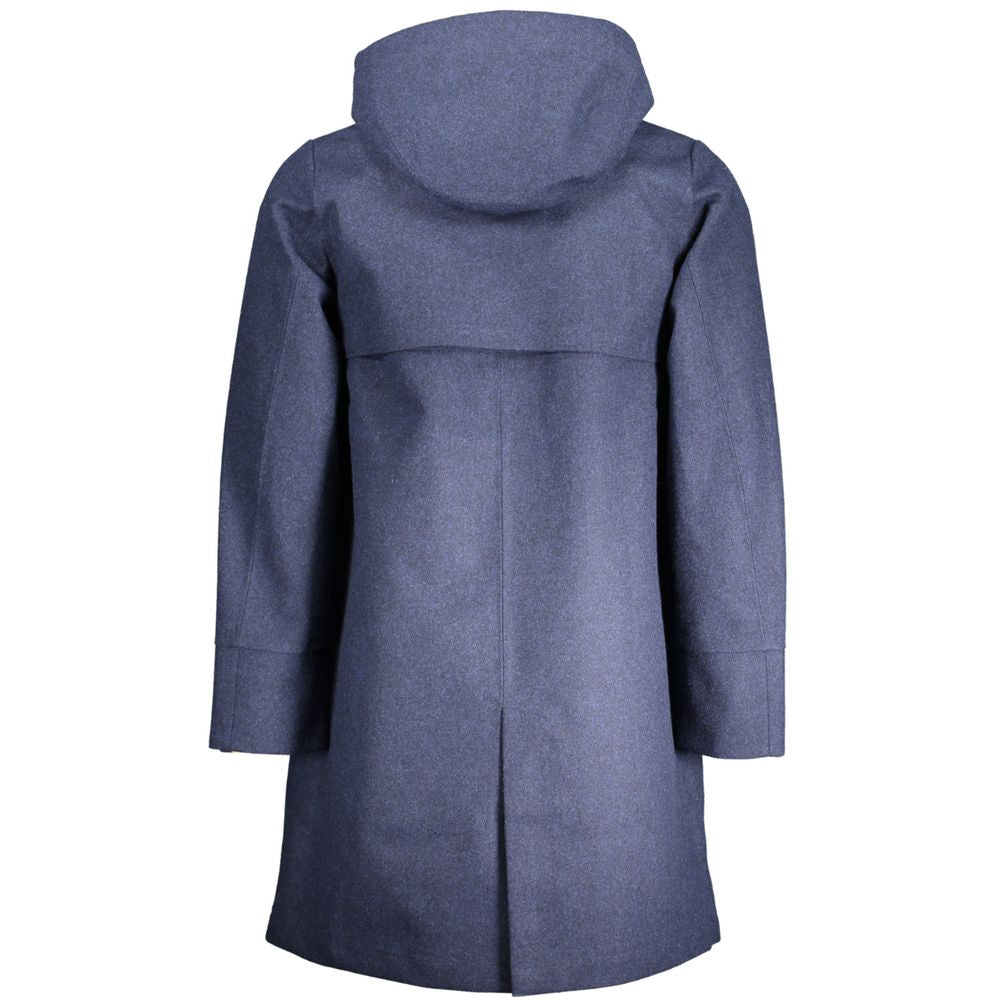 Blue Polyester Jacket - ventzia