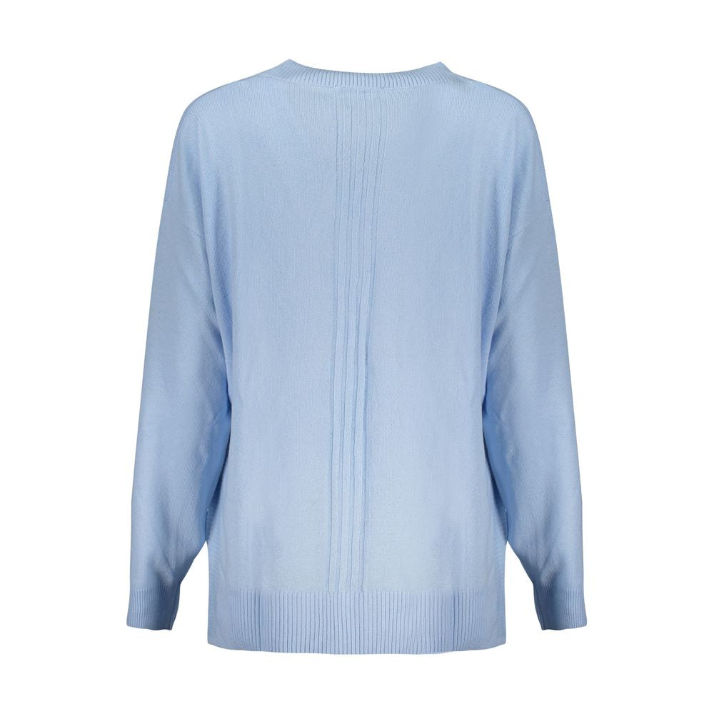 Blue Cotton Sweater - ventzia