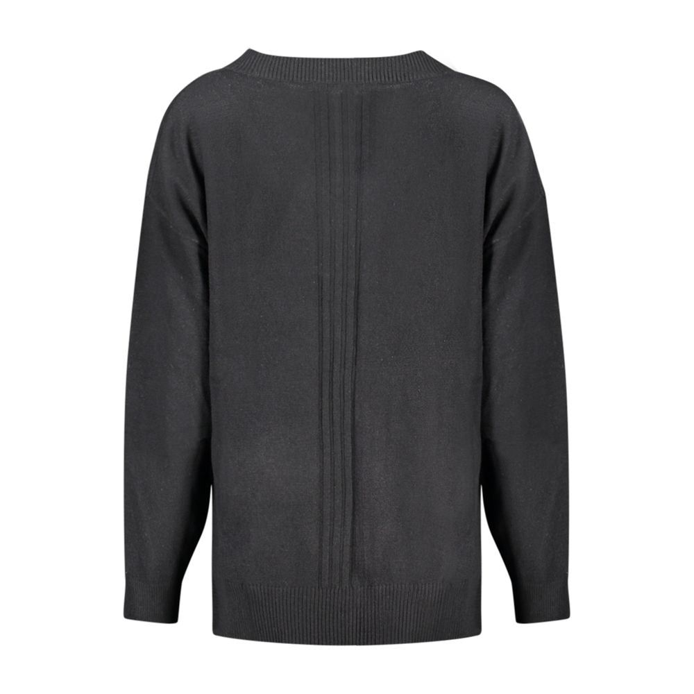 Black Cotton Sweater - ventzia