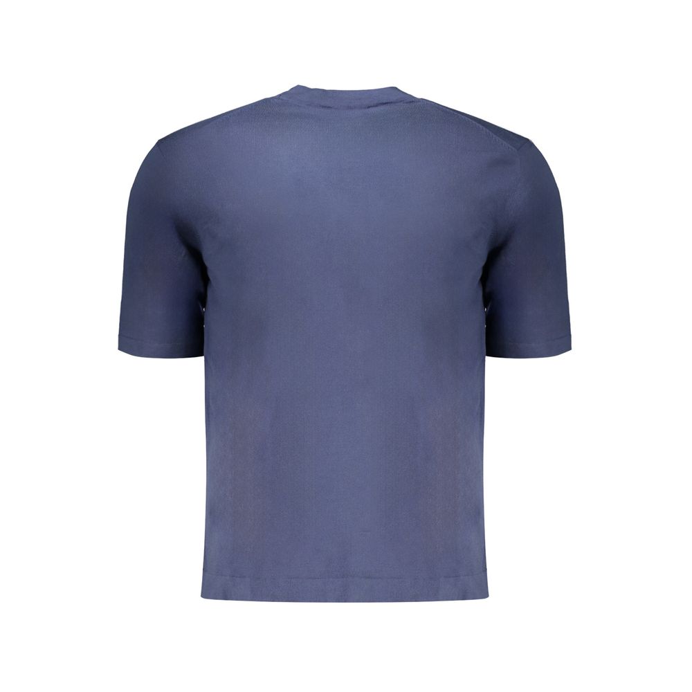 Blue Cotton Sweater - ventzia
